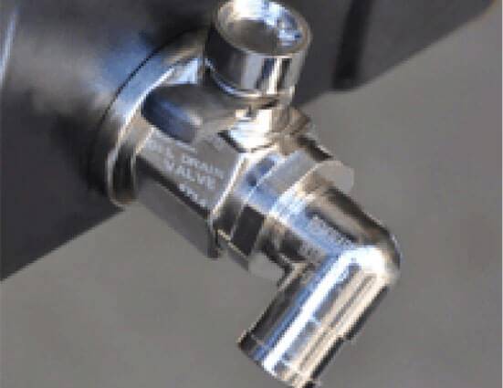 Valve with L Shaped Hose End assembled