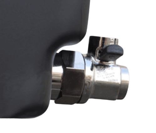 Valve and adapter installed on a recessed oil pan