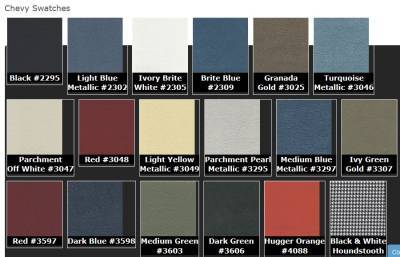 Upholstery Color Charts