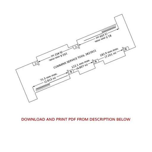 "0" - Cummins Head Bolt, Capscrew Length Gauge, 3823921